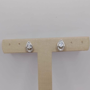 Brinco gota zirconia