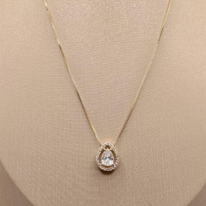 Colar gota zirconia