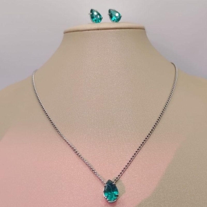 conjunto cristal turquesa