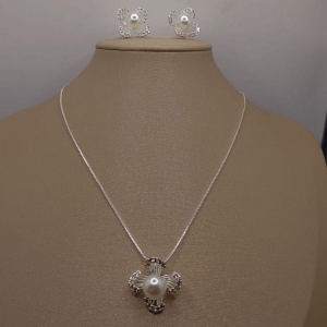 conjunto flor perola