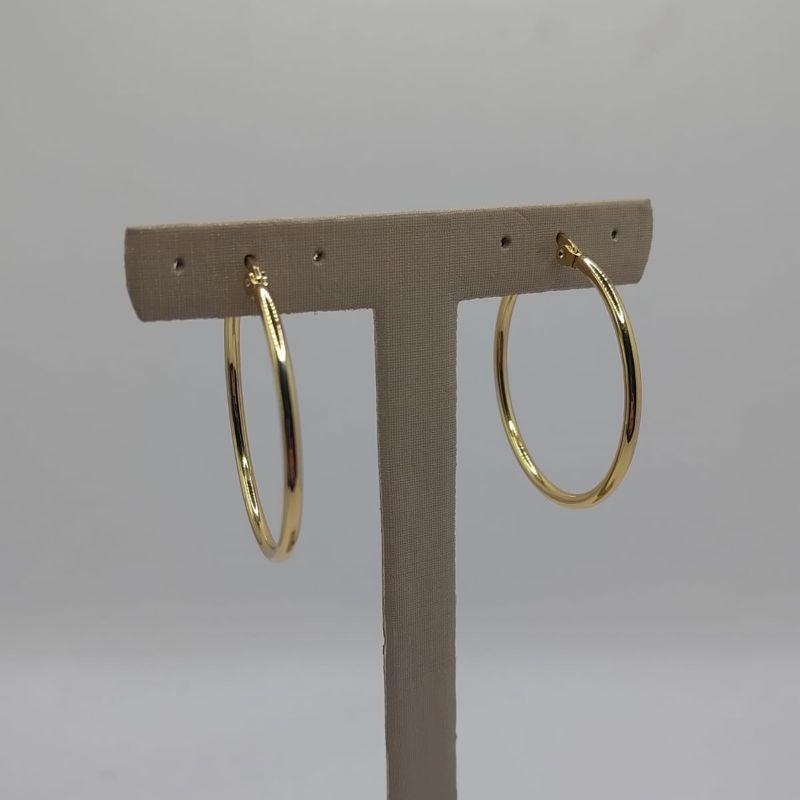 brinco aço argola