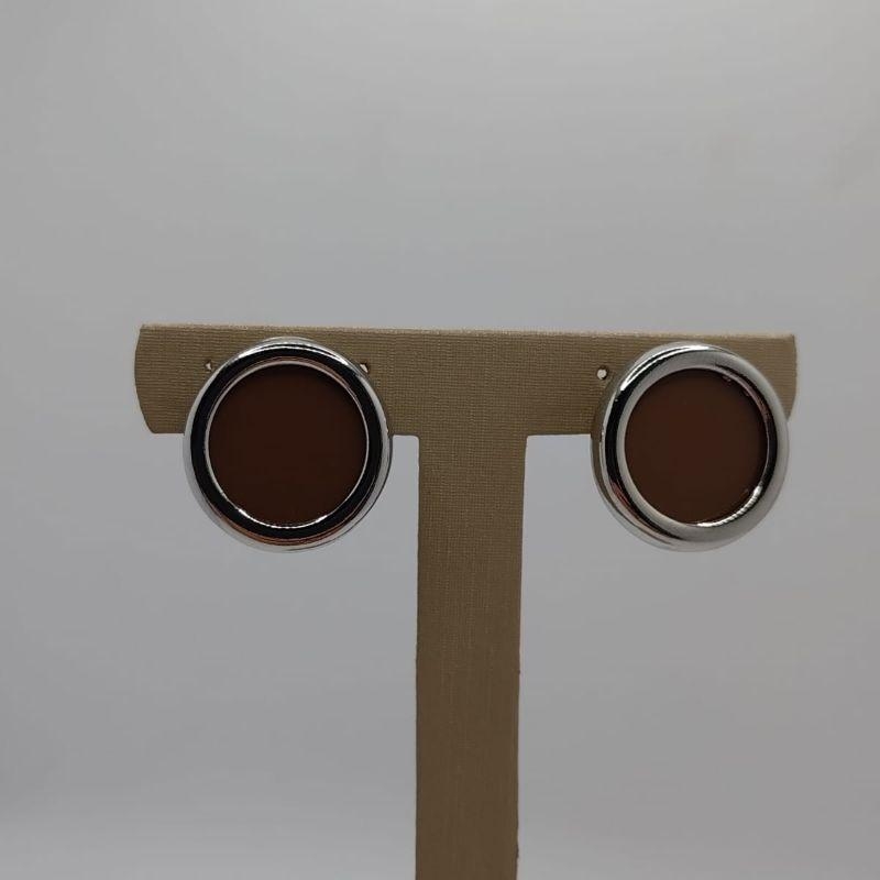 brinco circulo marron