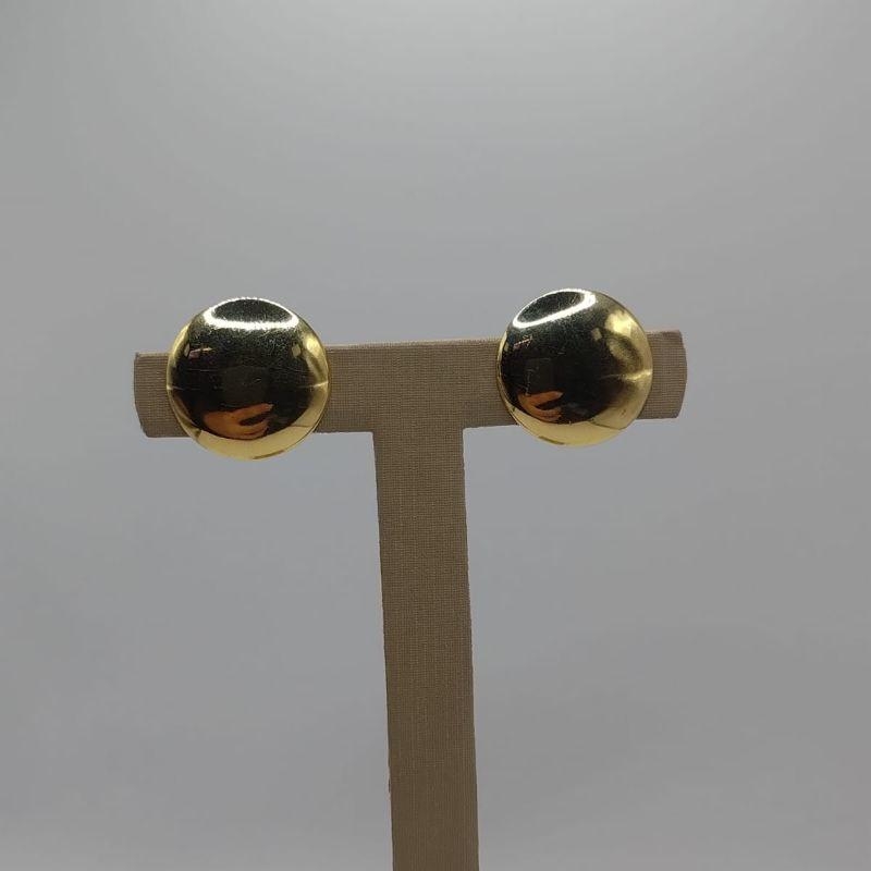 brinco oval ouro