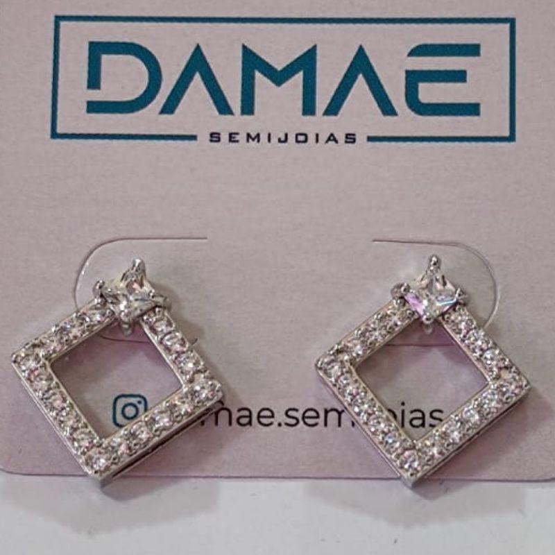 Brinco - Quadrado - Zirconia
