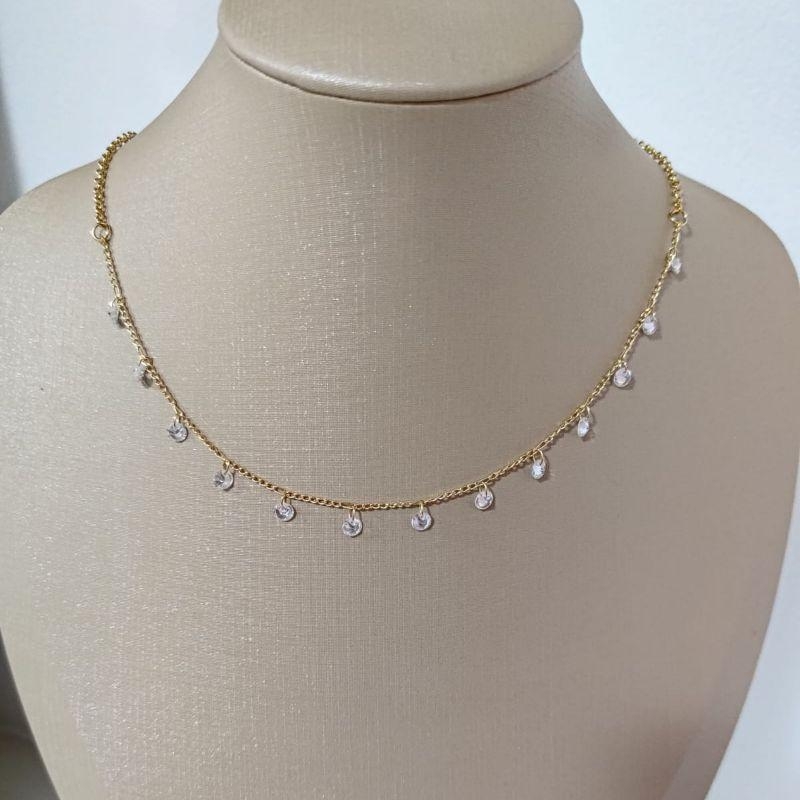 Choker - Cristais pingente