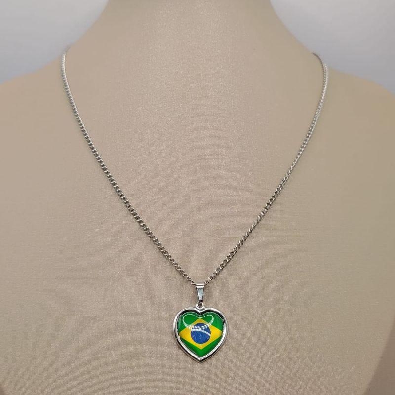 colar coração do brasil