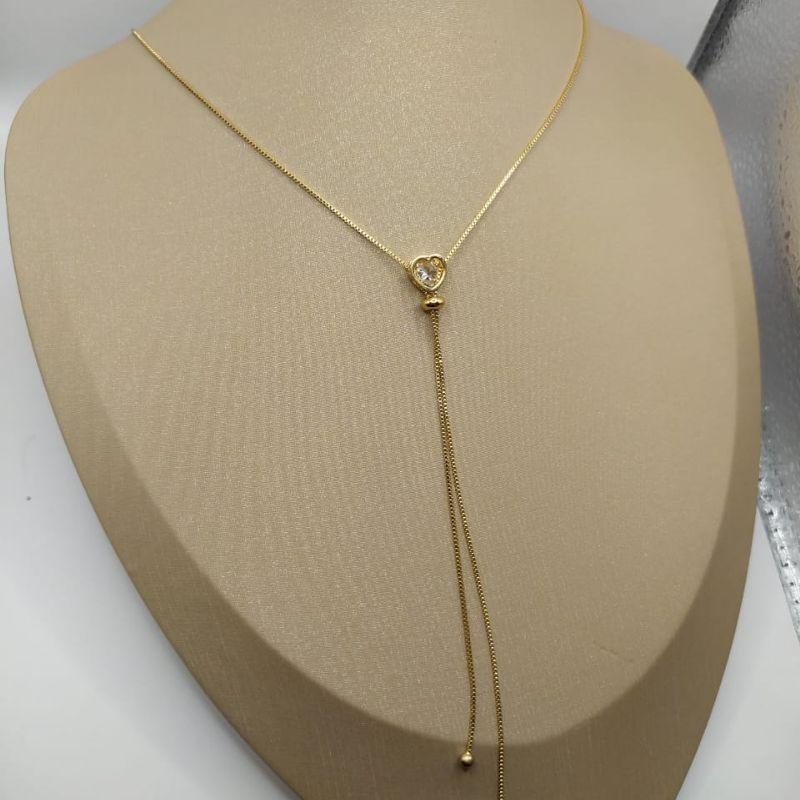 colar gravatinha coração