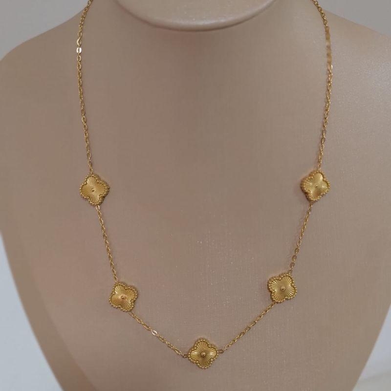 Colar inspiração Van cleef aço
