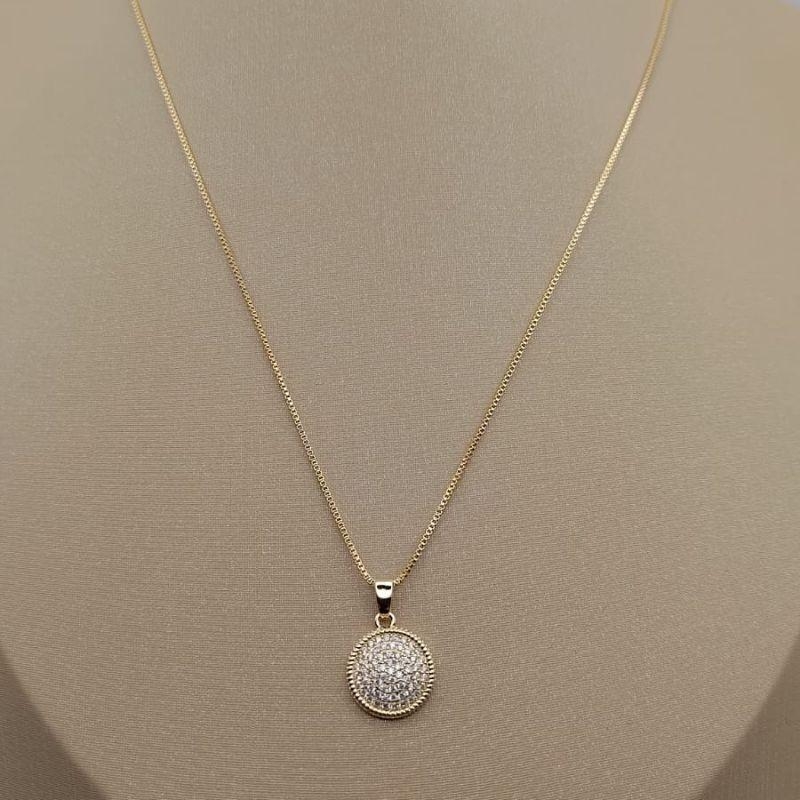 Colar Zirconia ouro
