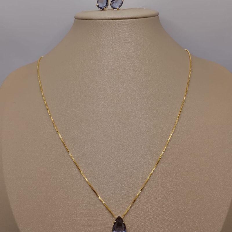 conjunto gota ametista