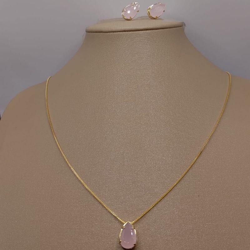 conjunto gota rosa