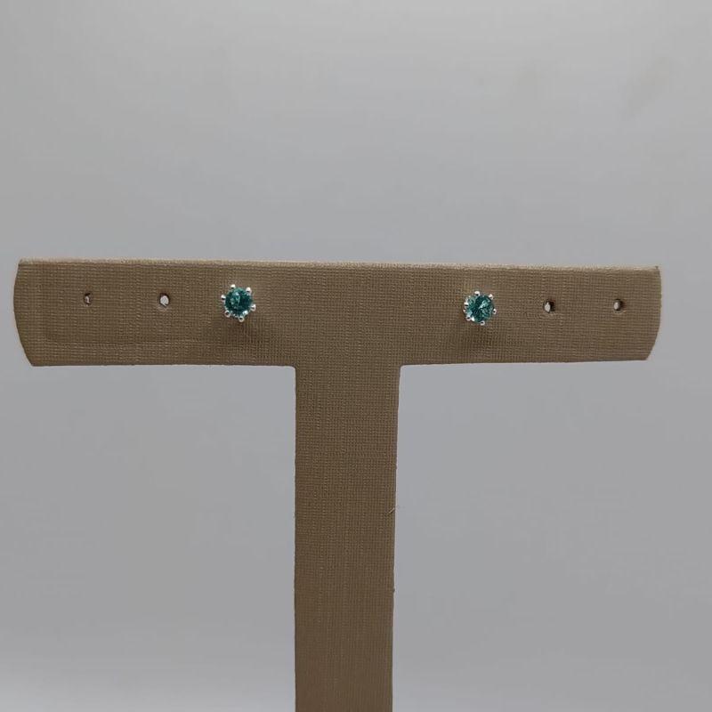 Brinco ponto de luz turquesa PP