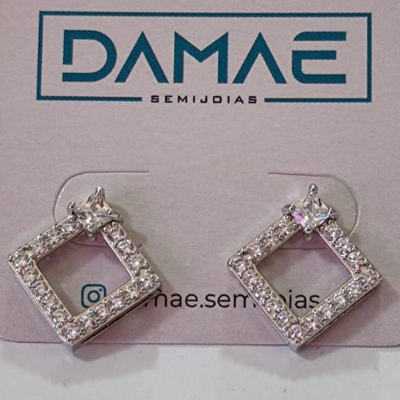Brinco - Quadrado - Zirconia