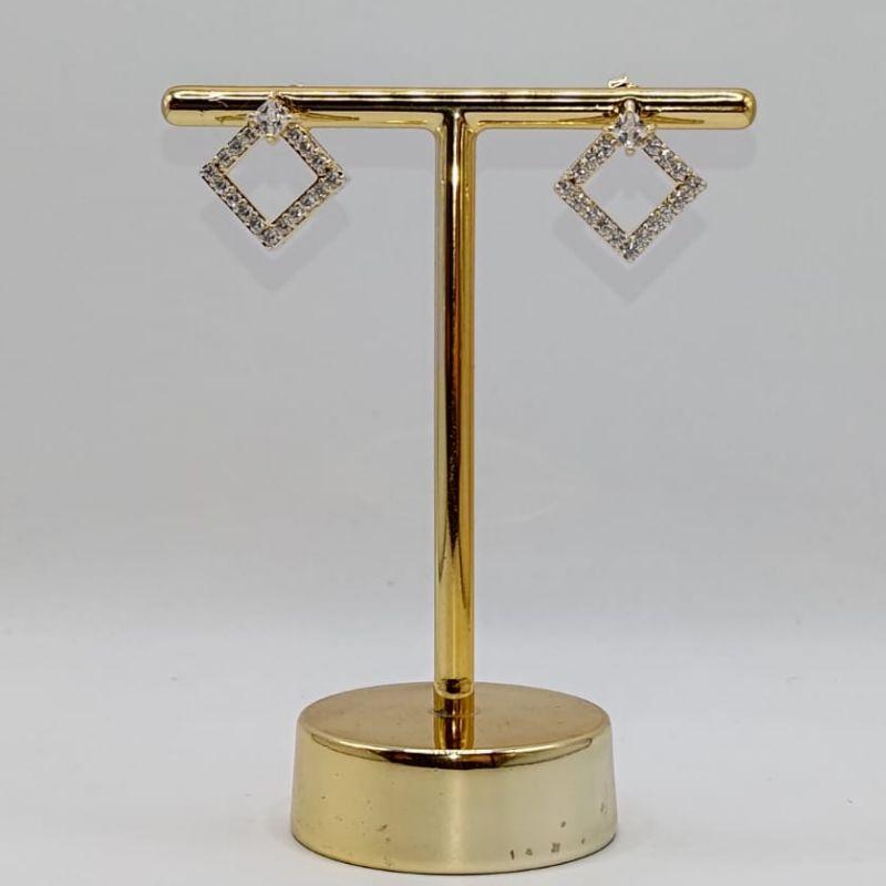 Brinco - Quadrado - Zirconia