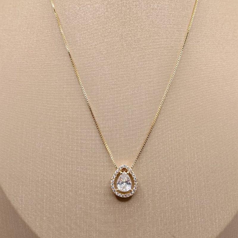 Colar gota zirconia