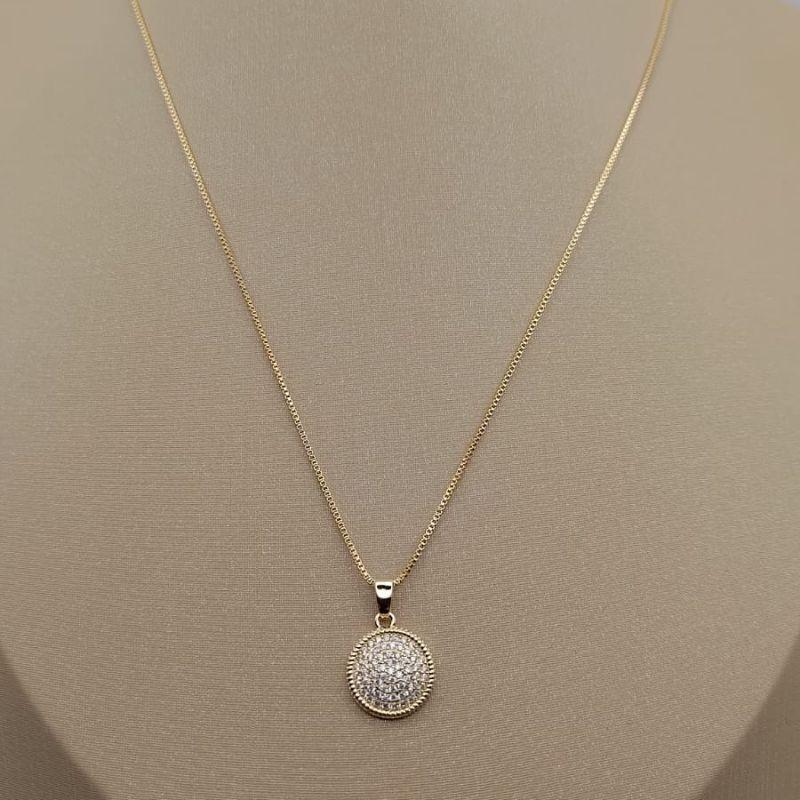 Colar Zirconia ouro