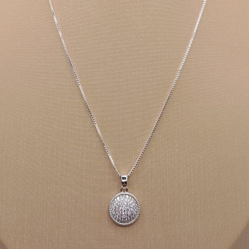 Colar Zirconia prata