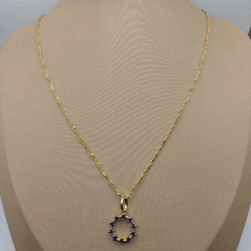 Conjunto circulo azul