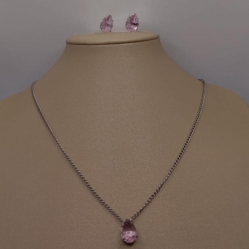 conjunto cristal rosê