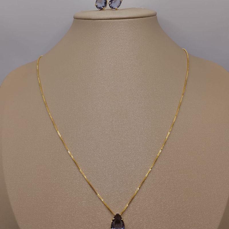 conjunto gota ametista