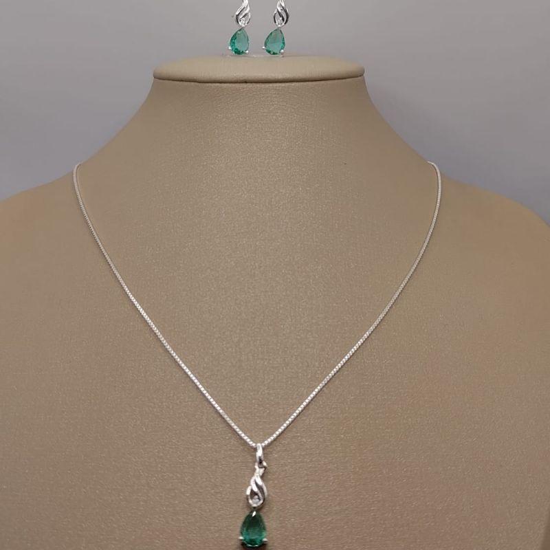 conjunto turquesa  - PRATA