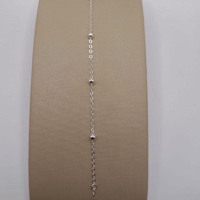 Pulseira bolinha prata