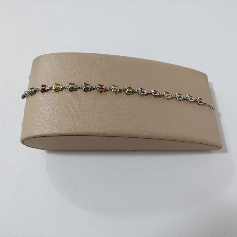 Pulseira - Borboletas vidro -  Aço